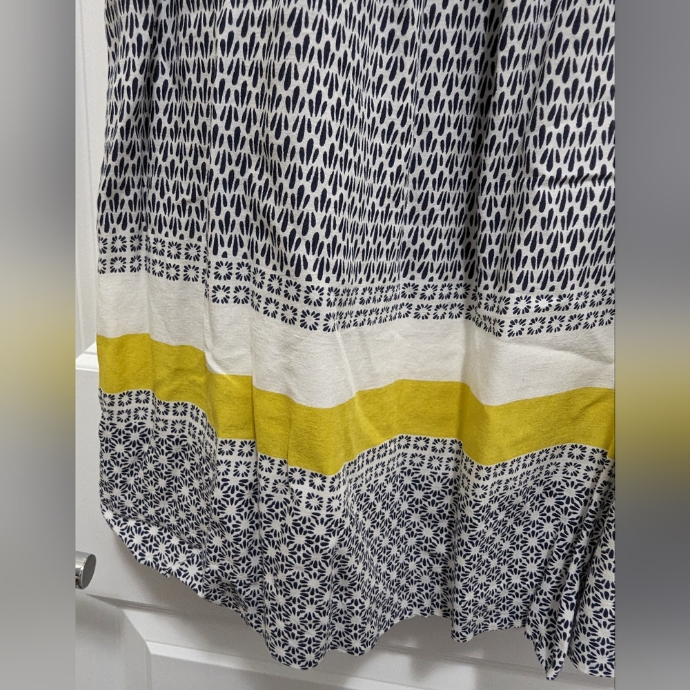 BODEN | lightweight, lined dress, black, white and yellow, faux wrap skirt, 4 - Picture 2 of 9